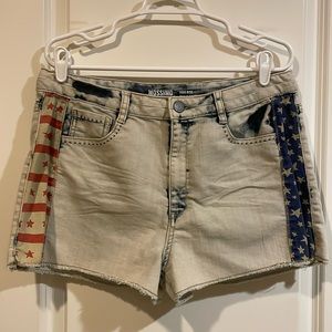 NWOT Mossimo high rise american flag denim shorts